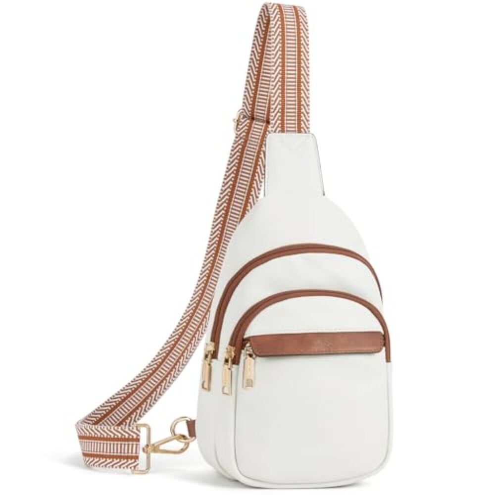 Small Sling Bag for Women PU Leather Crossbody‎ Bags Fanny Pack Chest Bag